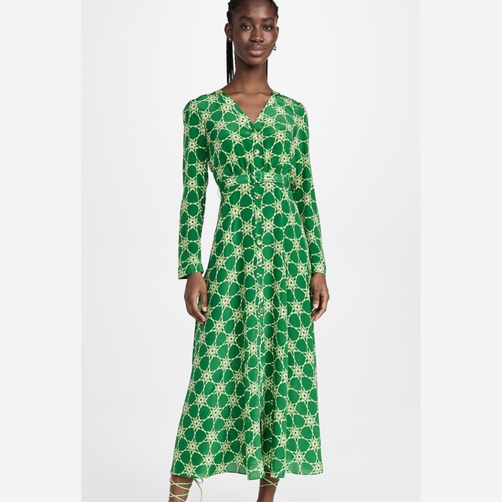 Saloni Lea silk midi dress